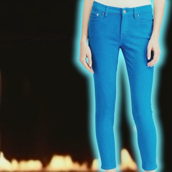 Lauren Ralph Lauren Denim - Lauren Ralph Lauren ‘Premier Skinny Cropped’ Jeans in Turquoise Blue Size 2P